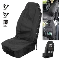 oxford car inner front seat cover adjustable seat protector w seat back organizer storage pouch holedr waterproof accessories