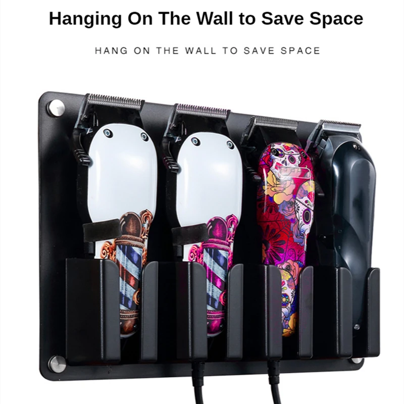 

Barber Salon Electric Clipper Display Box Electric Clipper Storage Box Push-Shear Hair Dryer Placement Non-Slip Box Y0512