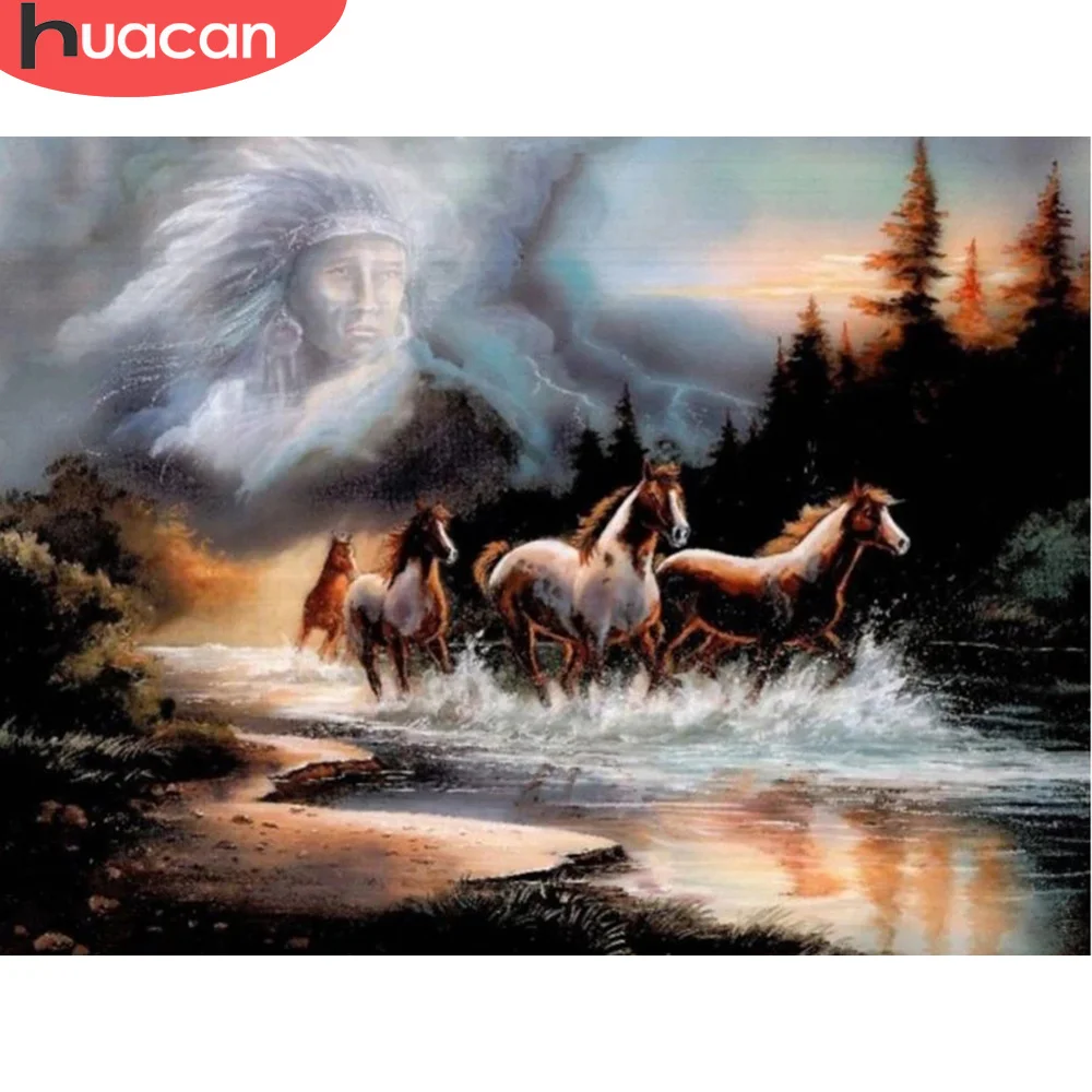

HUACAN DIY алмазная живопись Лошадь картина Стразы Вышивка крестом 5D Алмазная вышивка животных украшение дома