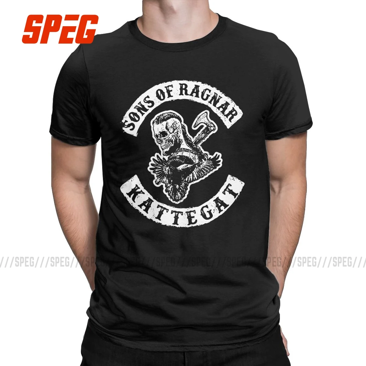 

Vikings Sons Of Ragnar T Shirts Men's Pure Cotton Novelty T-Shirt O Neck Valhalla Odin Tees Short Sleeve Tops Gift Idea