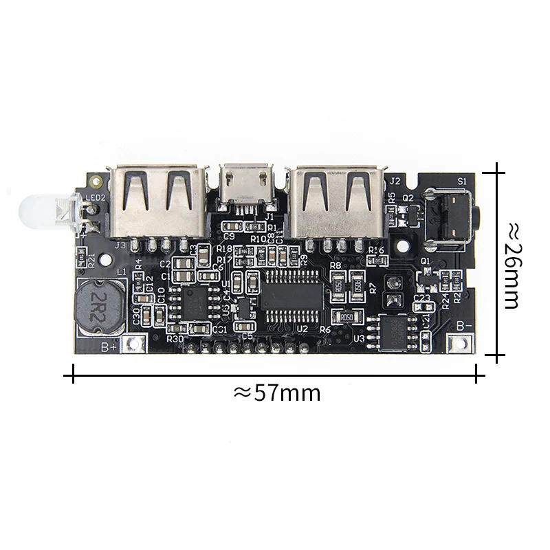 Двойной USB 5 в 1 а 18650 Мобильный Внешний аккумулятор зарядное устройство PCB модуль