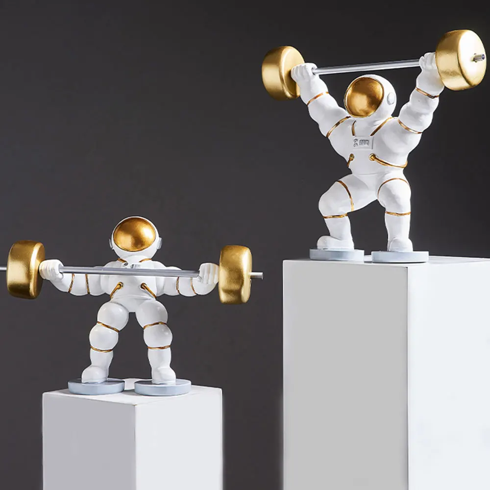 Креативная фигурка астронавта для тяжелой атлетики статуя Забавный космический