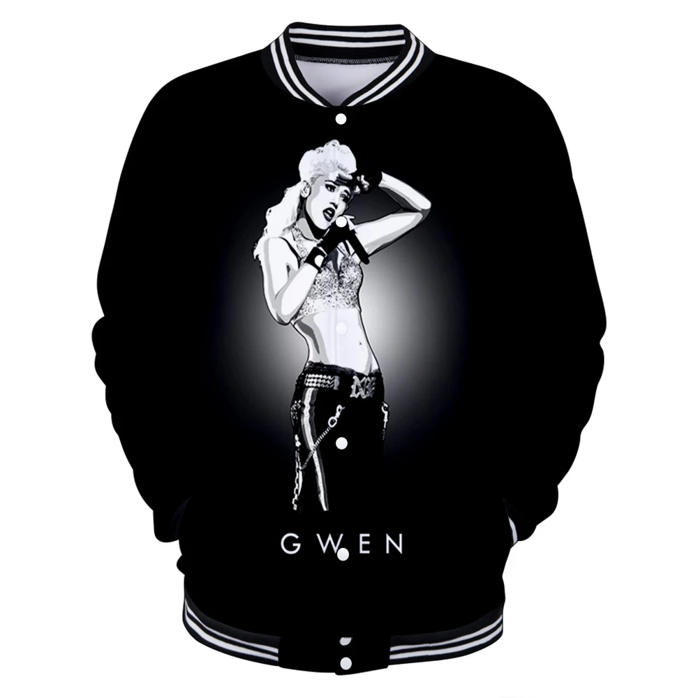 

Gwen Stefani New Singer 2021 Fashion V-neck Baseball Jacket New Famale/male Warm Fashion Winter Streetwear Coat Cool