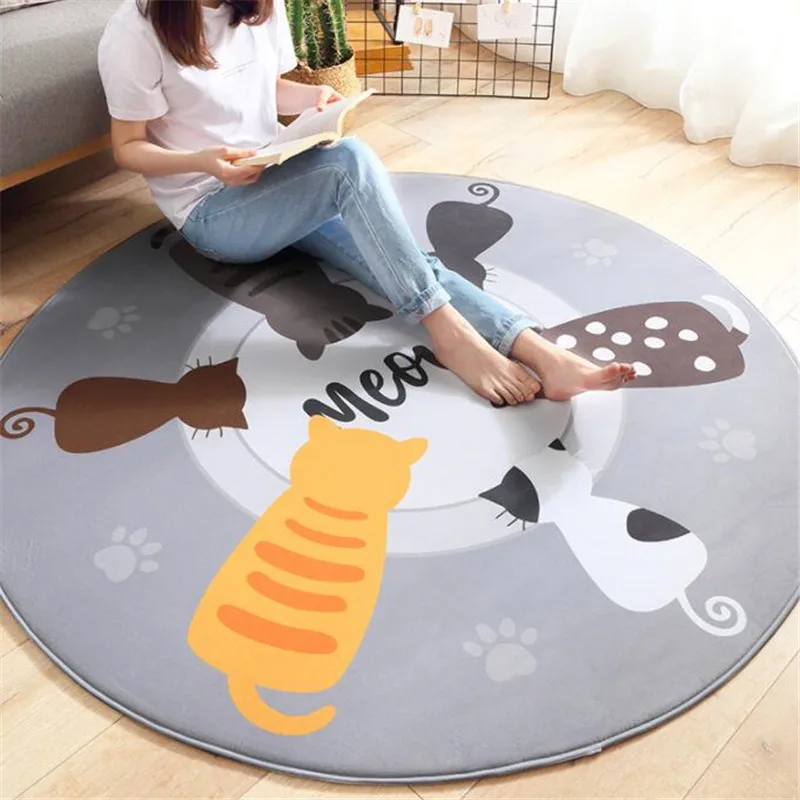 INS детский коврик игровой для ползания круглый милый Детский развивающий игрушки