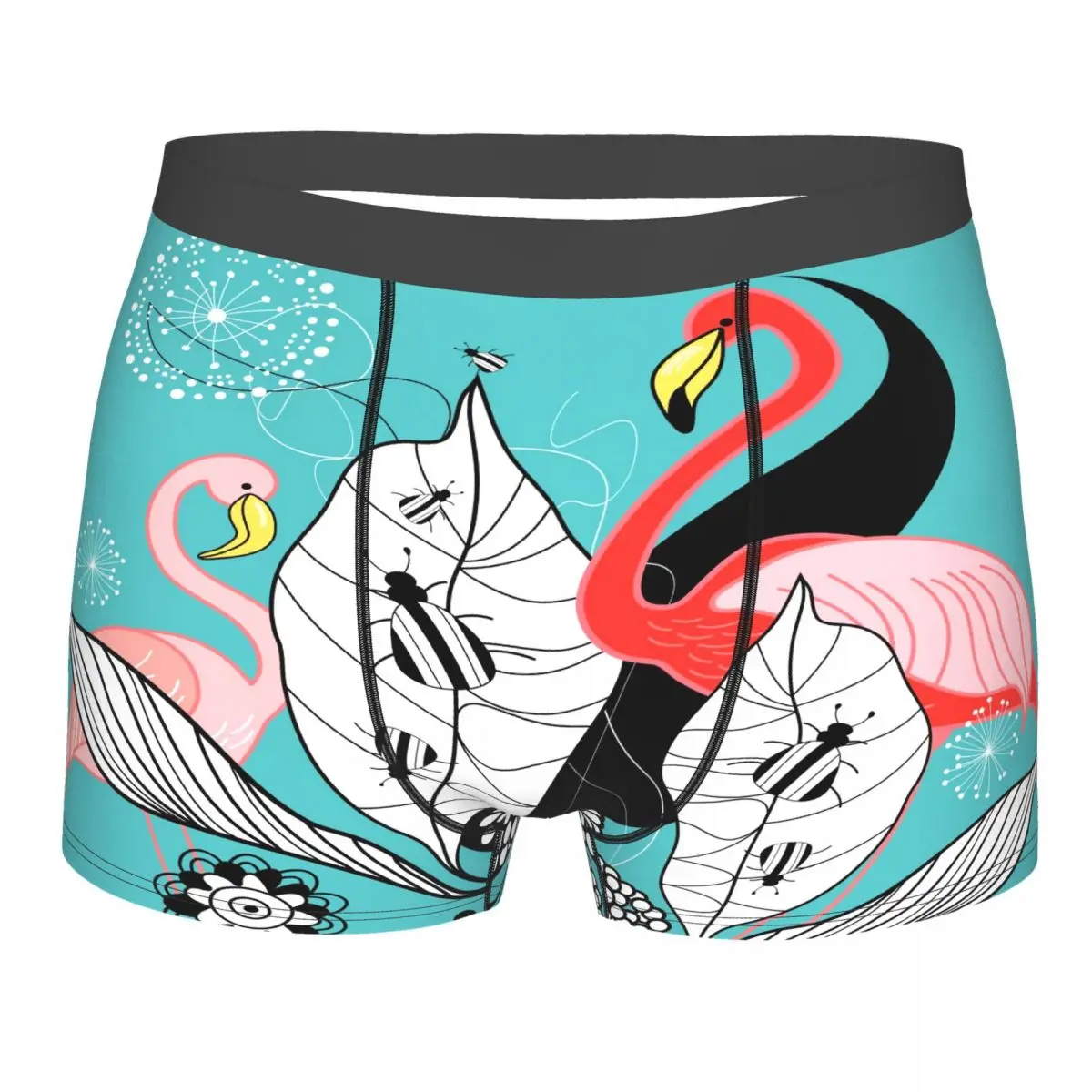 

Men's Boxer Briefs Beautiful Flamingo Brief Underwear Pouch Soft Big Boys Underpants Trunks