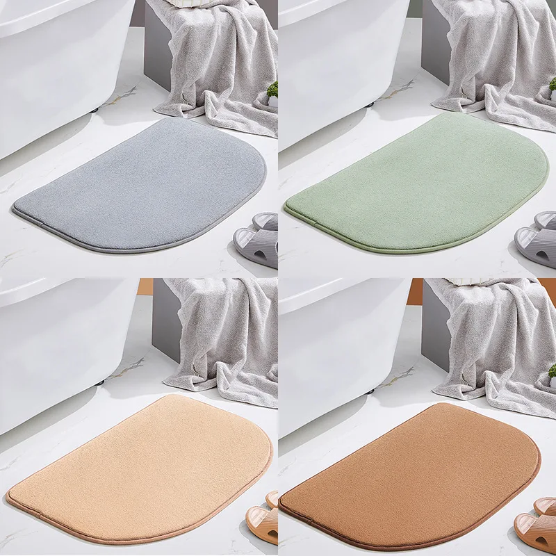 

Jelis Non-Slip Bath Mats Super Absorbent Shower Bathroom Carpets Soft Toilet Floor Sponge Carpet Rugs for Home Decor 50x80cm