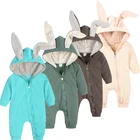 Новинка, Пасхальный костюм кролика, одежда для маленьких девочек, комбинезон для мальчиков, комбинезон с капюшоном для малышей, комбинезон для новорожденных 3-24 мес.