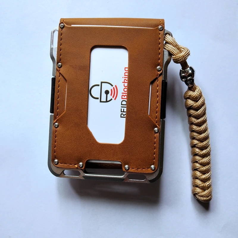 Алюминиевый металлический держатель для кредитных карт с технологией Rfid мужчин