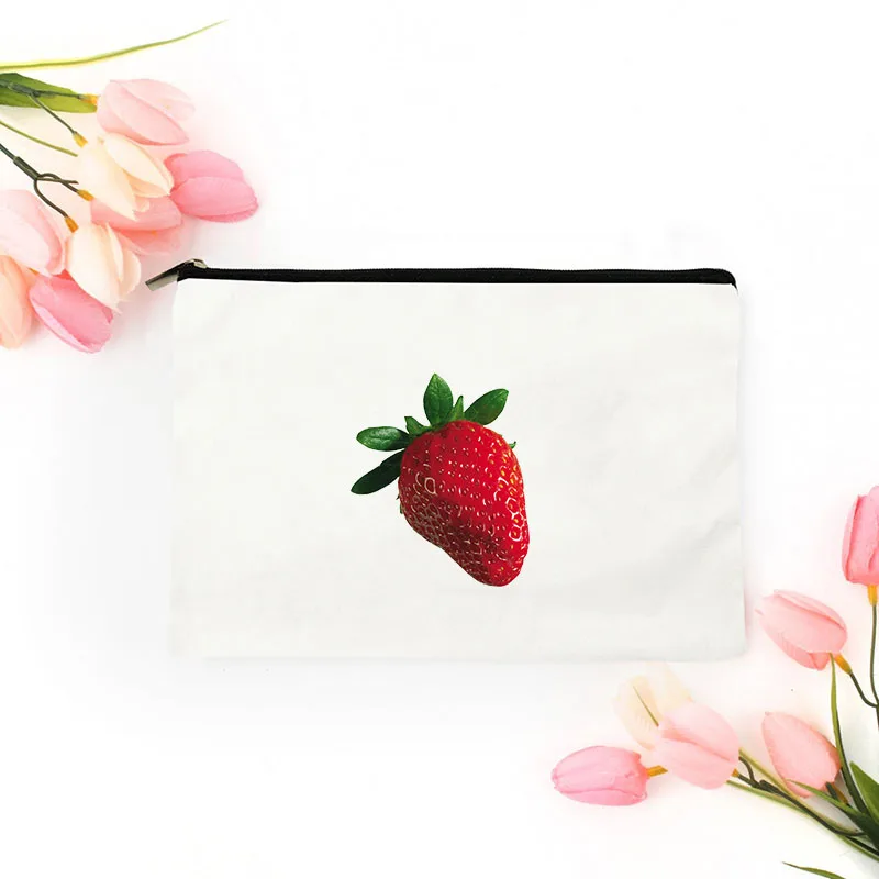 

Women's Travel Bag Mini Strawberry Make Up Cosmetic for Makeup Storage Organizer Handbags Pouch Bags Woman Free Shipping Kawaii