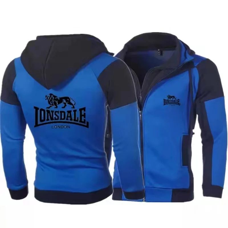 Новинка 2021 брендовая Повседневная Толстовка Lonsdale на двойной молнии удобный