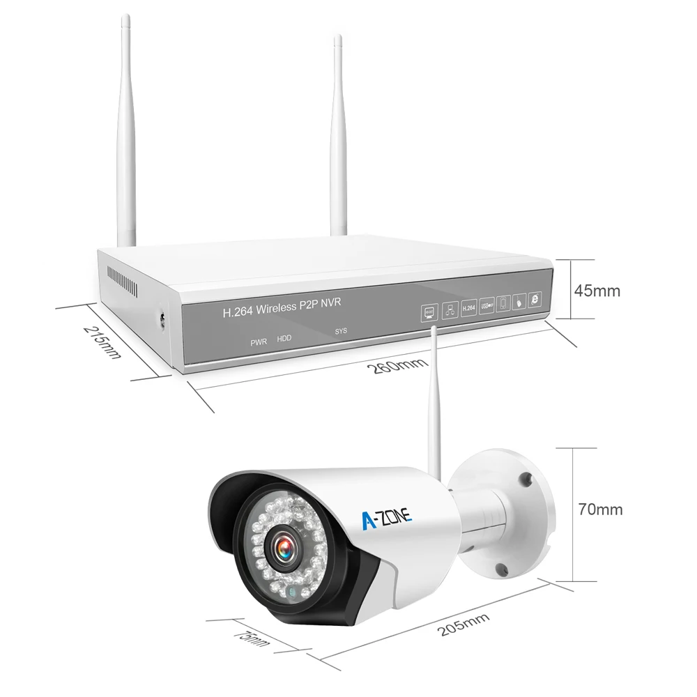 Беспроводная камера видеонаблюдения 4/8 каналов 960P/1080P Wi Fi водонепроницаемая IP