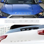 Хромированная Серебряная наклейка на капот TUCSON, наклейка на багажник для Hyundai TUCSON, автомобильный Стайлинг, задняя наклейка TUCSON, аксессуары для Hyundai, ABS