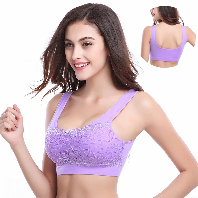 Спортивные бюстгальтеры для женщин улицы пробежки кружевное сексуальное
