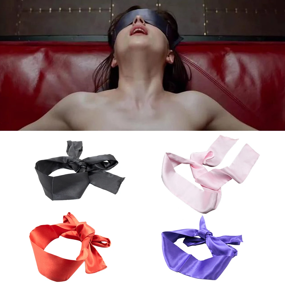 Шелковая атласная маска для глаз секс игрушки взрослых инструмент сексуального