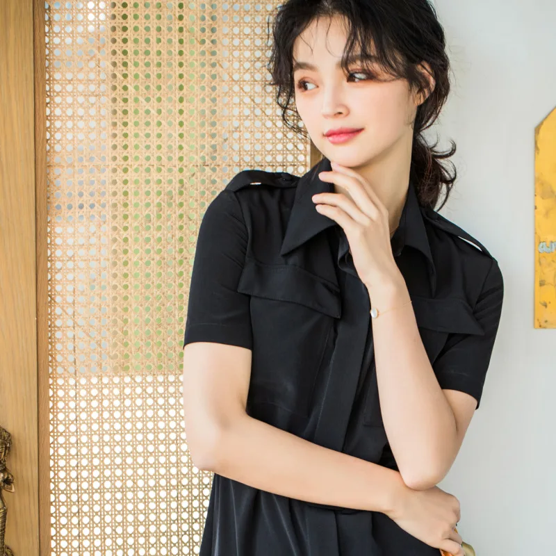 

Women's Spring and Summer Mid-length Red Dress Female Temperament Korean Version
