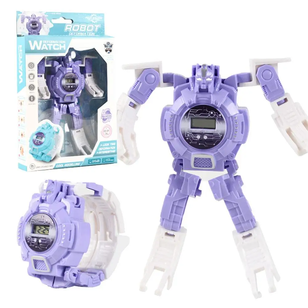 Наручные часы трансформеры для детей электронные спортивные Мультяшные детские