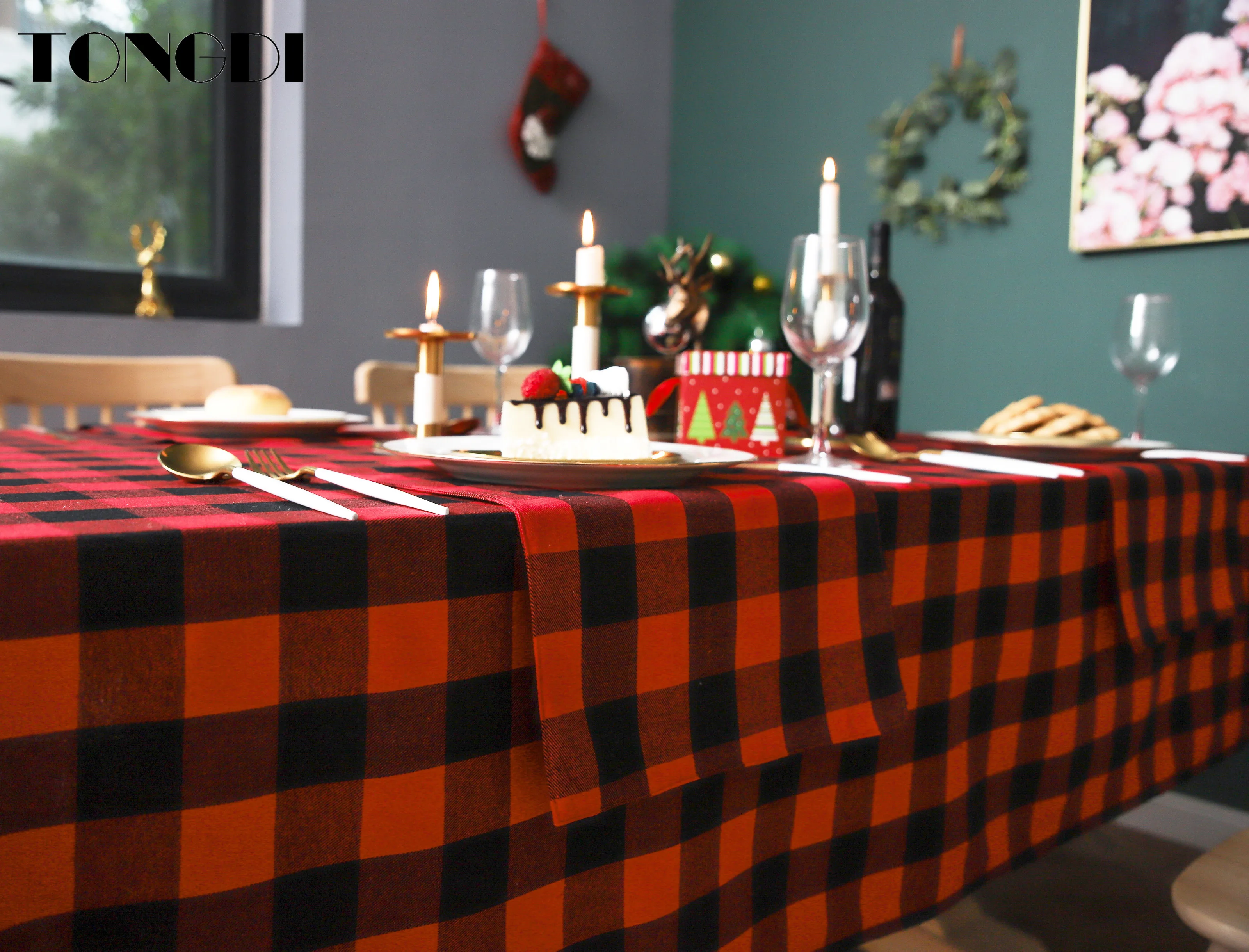 Скатерть TONGDI в средиземноморском стиле из хлопка и льна|Скатерти| |