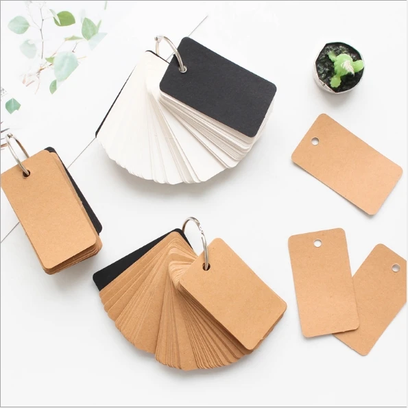 2 шт./партия Железный Круг Круглый Мини-блокнот для заметок крафт пустой бумажный