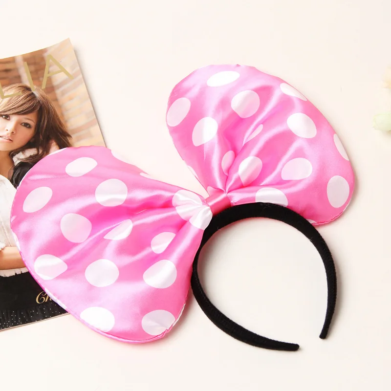 Красные леггинсы розового цвета с большим бантом Rosa обручем для волос девочек