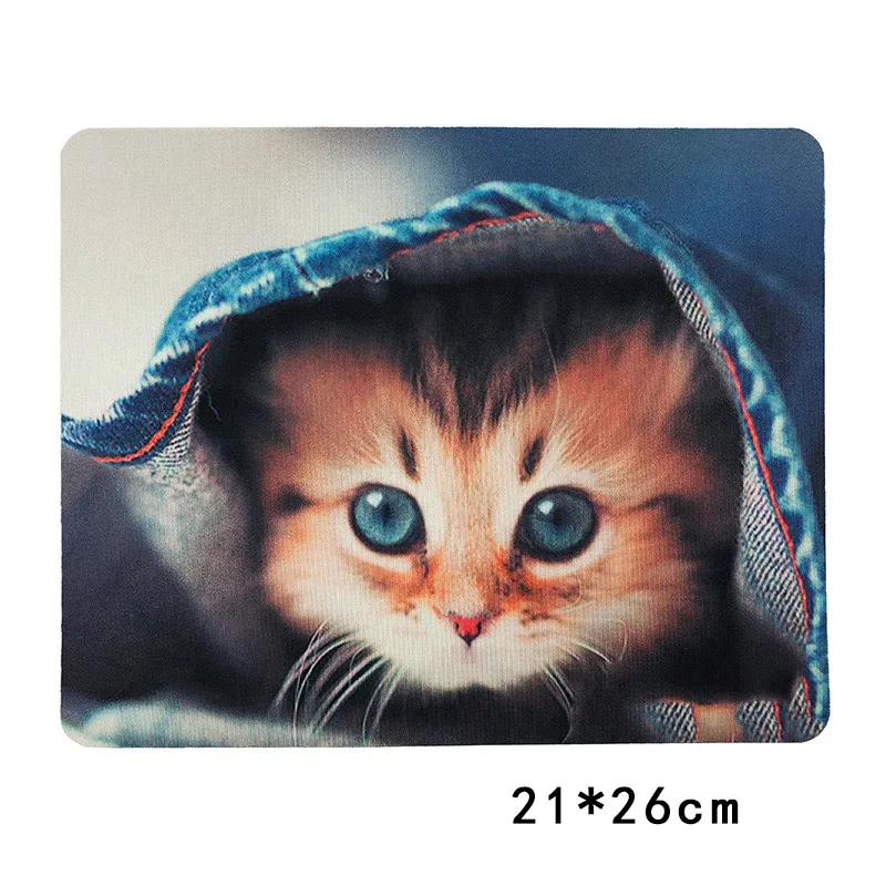 CAT-2 HECULAS 3 шт. коврик для мыши Нескользящая Милая картинка с кошкой резиновый коврик для мыши 21x26 см для оптическая лазерная мышка геймер Коврик для мыши - Цвет: CAT-2