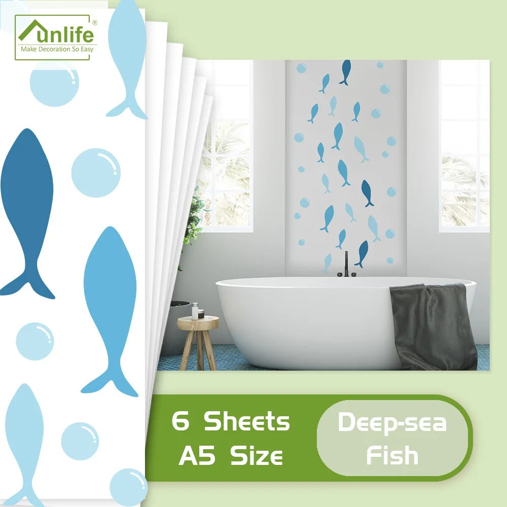 Наклейки настенные многофункциональные с изображением рыбок для