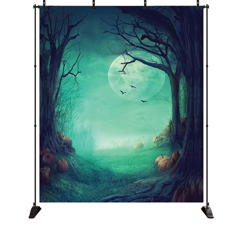 Загадочный Туманный лес полная луна фотография фон для Хэллоуина детей детская