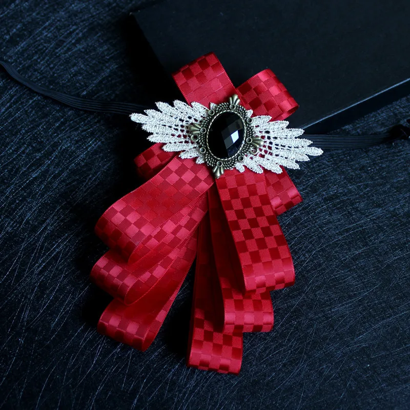 

Handmade High Quality Bowtie Multilayer Elastic Band Rhinestone Bow Tie for Men's Women's Groom Wedding Banquet Accessories