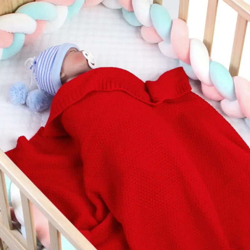 8 цветов теплая вязаная крючком пеленка для новорожденных детская коляска