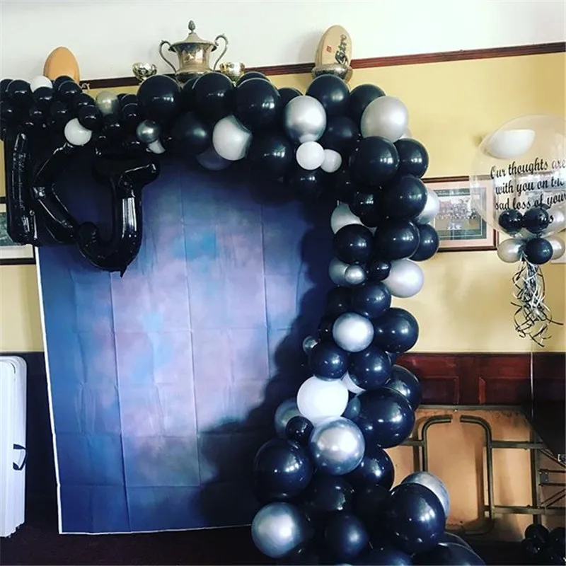 5/18/36 inch White Wedding Balloons Latex Round Mini Black White Balloon Arch Decoration Party Balloon Supplies Globos Backdrop