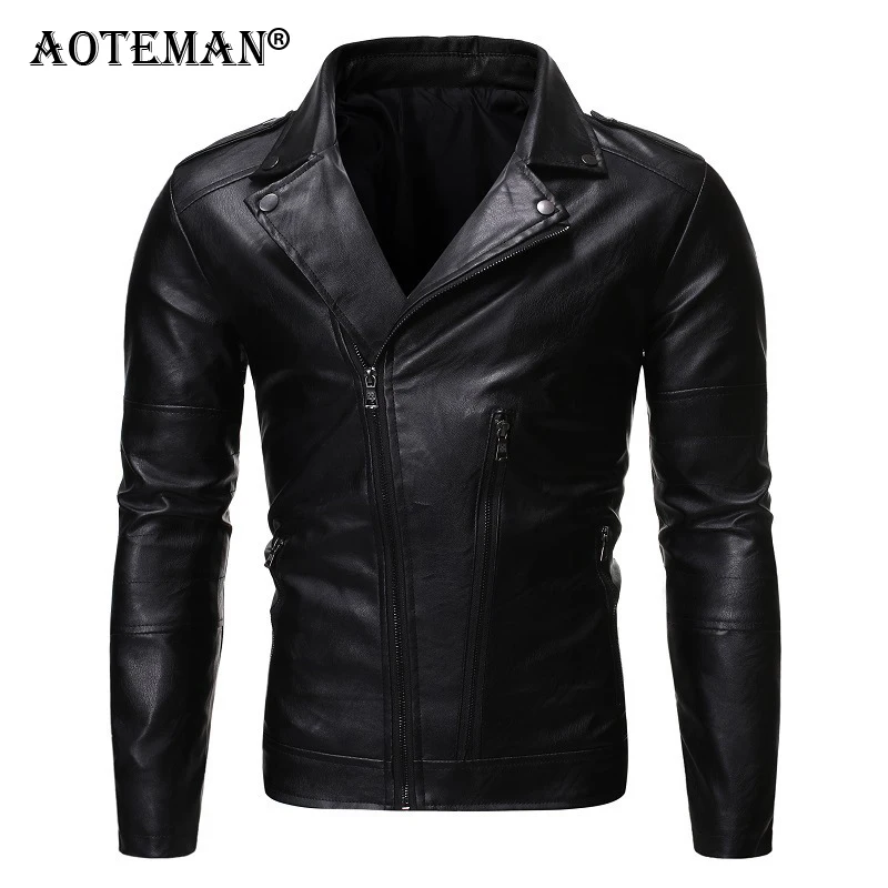 

Men Jackets PU Leather Male Autumn Spring Coats Biker Windbreaker Outwear Windbreaker Slim Fit Jacket Casual Men Clothing LM462