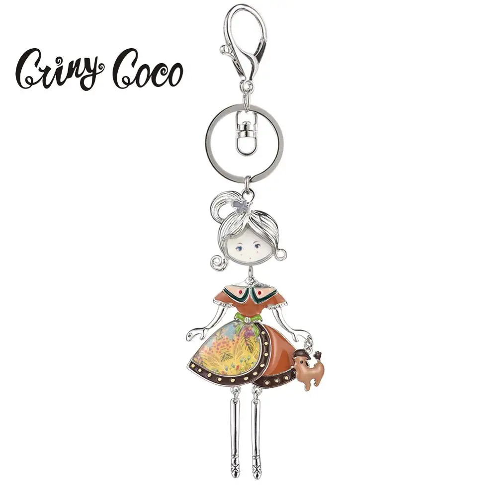 2019 симпатичная эмалированная кукла брелок для ключей кольцо бумажник на ключи