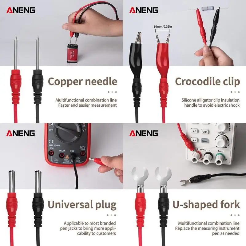 18 шт. Универсальный цифровой мультиметр ABS Силиконовый огнестойкий