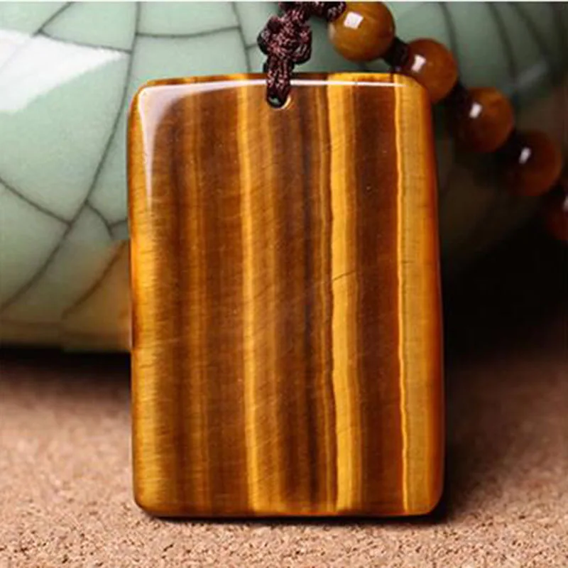 hot selling natural tiger eye stone pendant fashion boutique jewelry mens zodiac tiger jade brand necklace tiger eye stone pend free global shipping