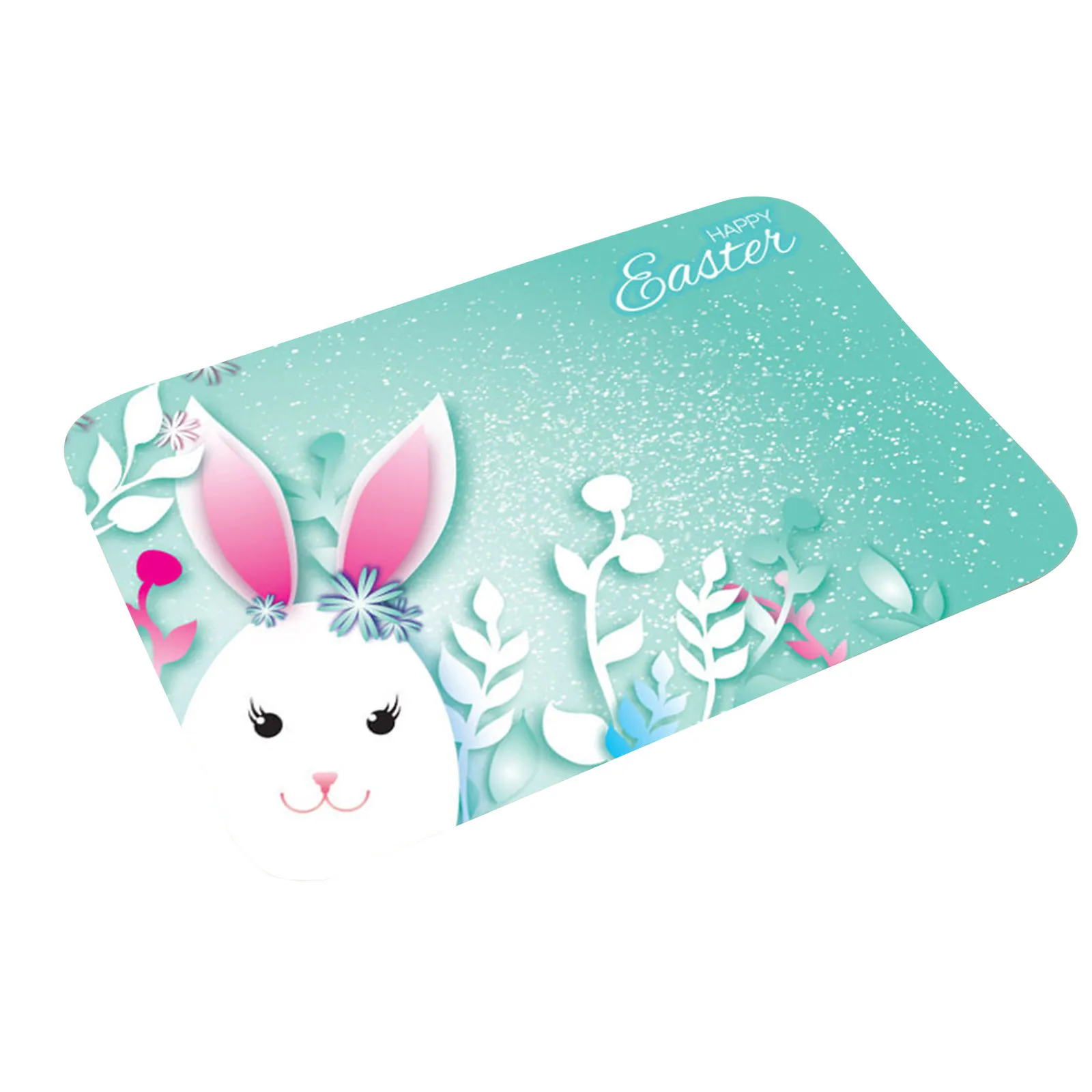 Пасхальный коврик с кроликом для приветствия дверной рисунком кролика и яйца