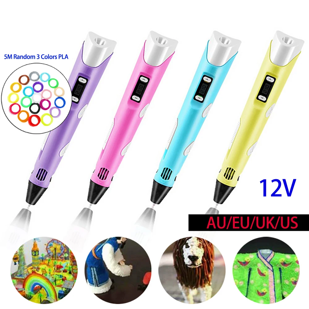 3D 15 м печать Doodler ручка Рисование крафт нетоксичный PLA принтер нить детский