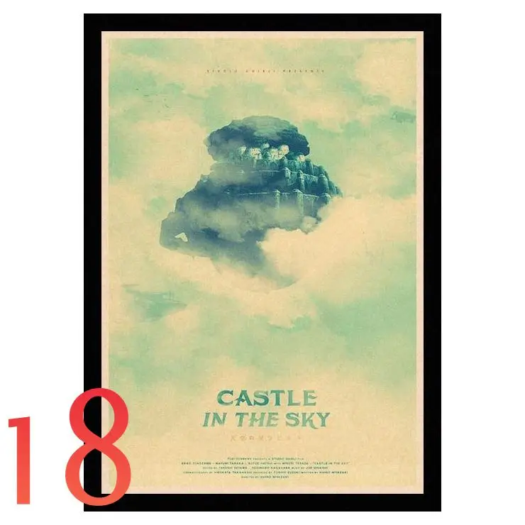 Идеальный JL Laputa Castle in the Sky Хаяо миядзяки; домашний декор крафт Бумага высокое качество постер на стену стикеры TKZC01