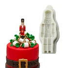 Щелкунчик солдатик силиконовая помадка Рождественская форма для торта узор Печенье сахарное ремесло шоколадные конфеты декоративная форма