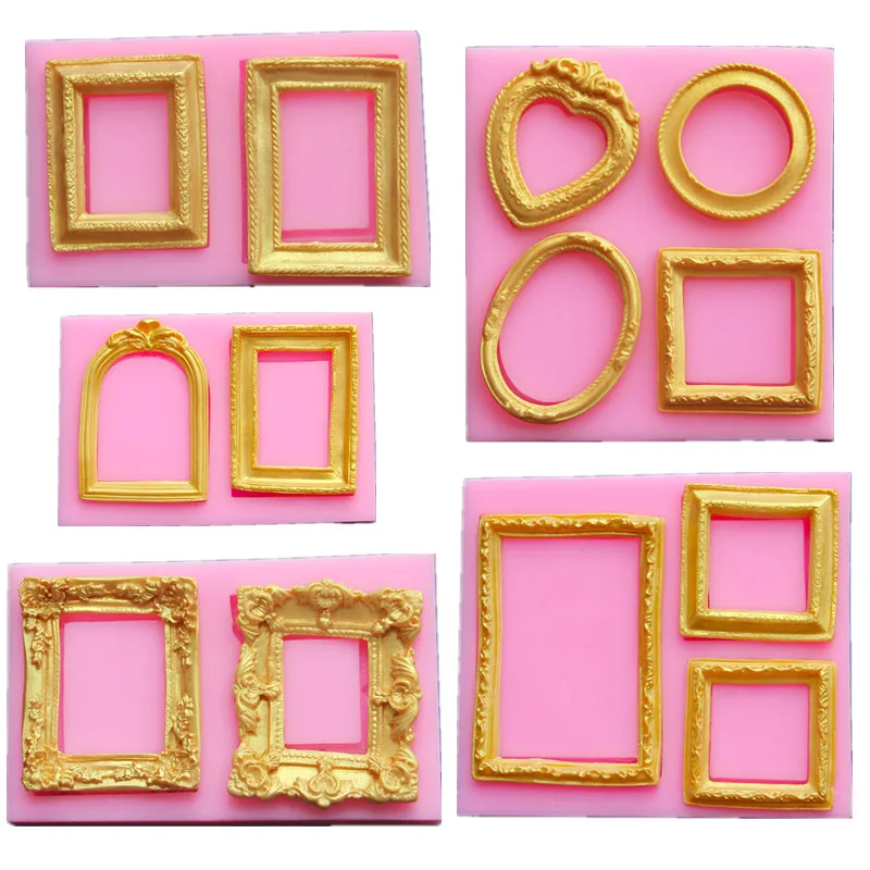 Luyou DIY Зеркало/фоторамка моделирование 3D силиконовая форма для украшения торта