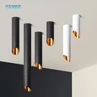 Светодиодный потолочный светильник с затемнением, 5 Вт7 Вт12 Вт, круглый потолочный светильник с длинной трубкой, столовая барная стойка, люстра cob, потолочный светильник, точечный светильник