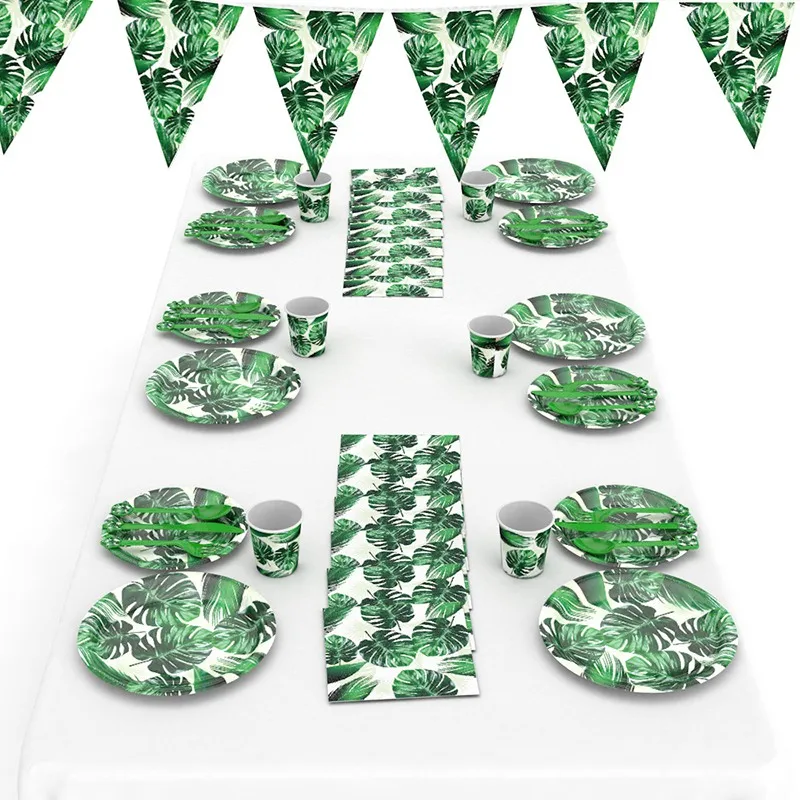 

12pcs/Lot Summer Tropical Party Artificial Palm Leaves Hawaiian Luau Party Jungle Beach Theme Party Decoration Hawaii Home Decor