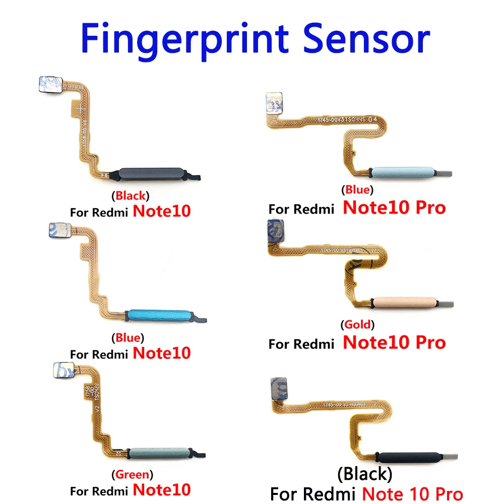 

For Xiaomi Redmi Note 10 Pro Fingerprint Sensor Home Button Ribbon Flex Cable For Redmi Note 10 5G Fingerprint Sensor Touch ID
