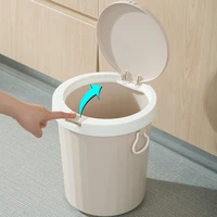 creative large trash bin with cover classified round trash bin paper basket basurero cocina household cleaning tools df50ljt