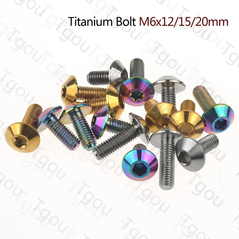 Tgou титановый болт M6x12 15 20 мм винты с головкой зонта для мотоцикла велосипеда 5 шт. |