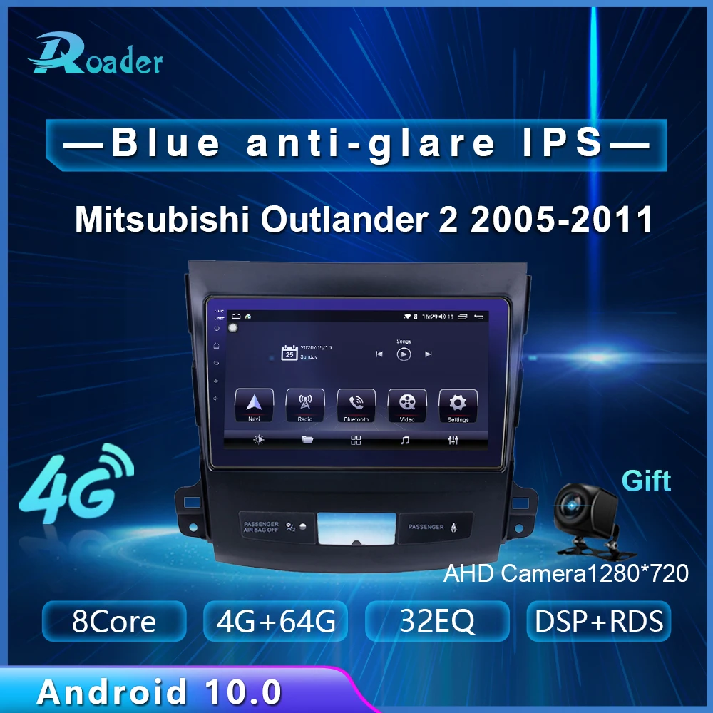 Автомобильный мультимедийный плеер Roader Android 10 0 автомобильный DVD для Mitsubishi Outlander 2