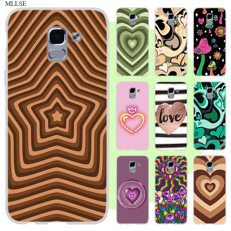 

Heart Circle Soft Silicone Case For Samsung Galaxy J6 J8 J5 J7 J4 Core Plus 2018 2016 2017 EU Prime Pro Ace