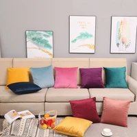 solid color velvet cushion cover decorative cushions for sofa living room soft pillowcase with hidden zipper fashion home decor