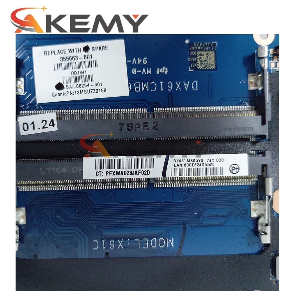 

For HP 430 G3 440 G3 X61C laptop motherboard with i5-6200U CPU DDR4 DAX61CMB6C0 DAX61CMB6D0 855658-601 855658-001 100% test work