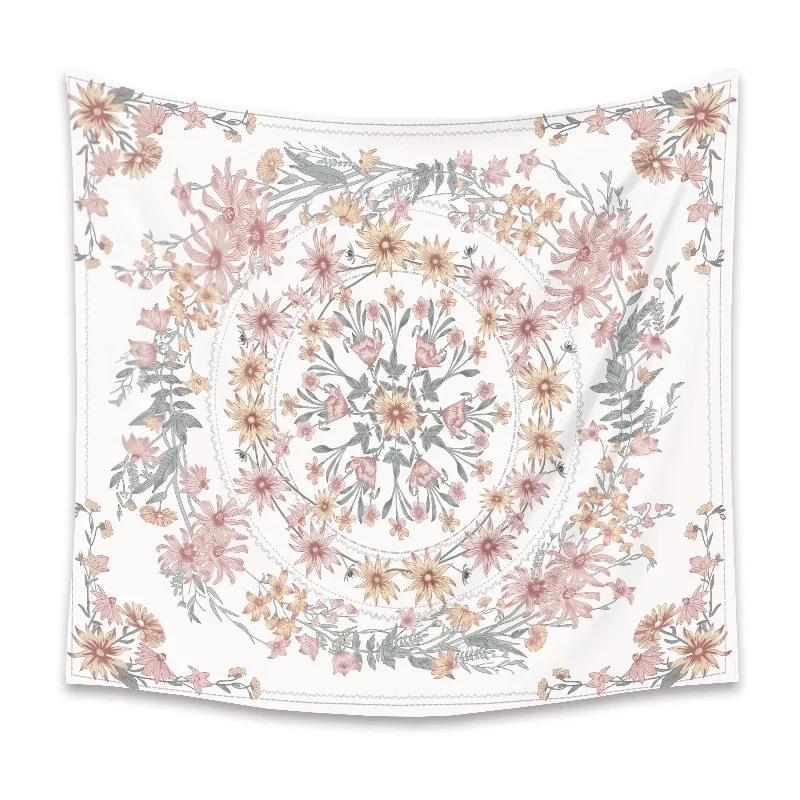 1 Pcs Bohemian Style Printed Tapestry Beautiful Floral Plant Wall Hanging Blanket Beach Towels 130*150cm/150*200cm | Дом и сад