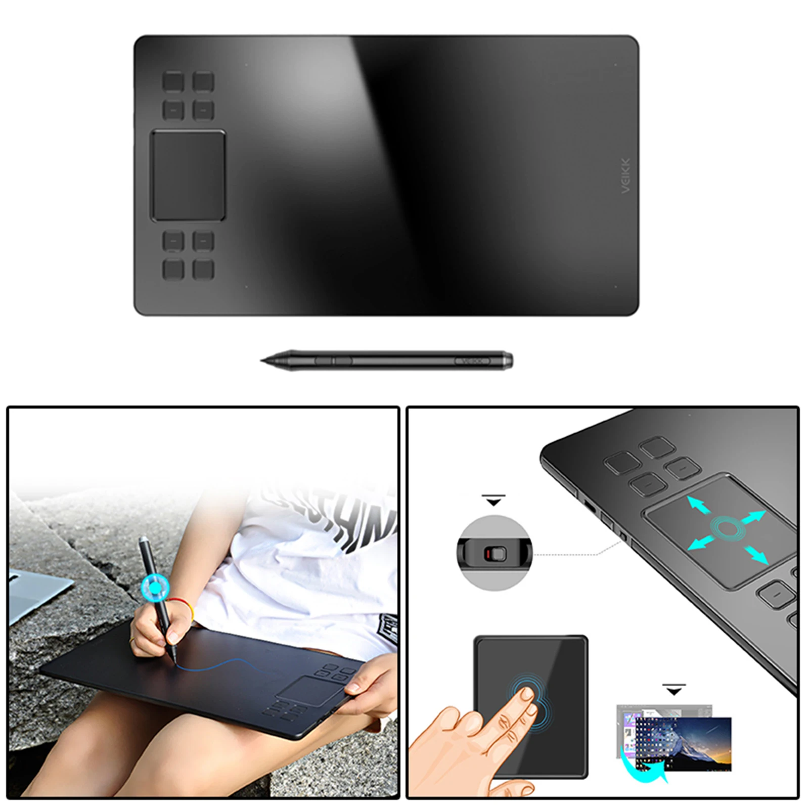 

Графический планшет для рисования с пассивным пером Smart Gesture 8192 уровней давления