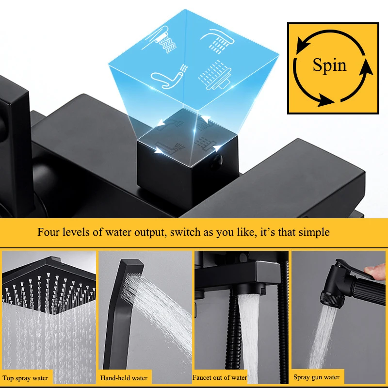 Термостатический душевой набор для ванной утолщенный медный наконечник душа